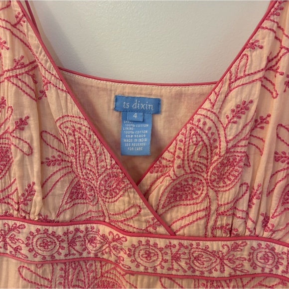 Pink Floral Paisley Sun Dress - Picture 3 of 5